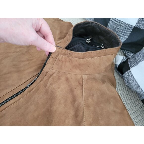 Maceoo Mens Brown Lamb leather Degrade Jacket Plus size 3X designer Outdoor - Picture 13 of 13